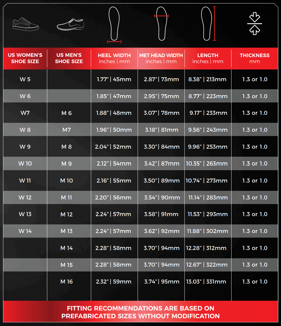 X-Glide Carbon Fiber Insoles | Rigid or Flexible